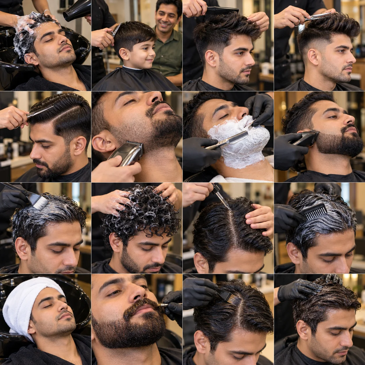 AI service illustration: Men · cuts & styling — Style Director